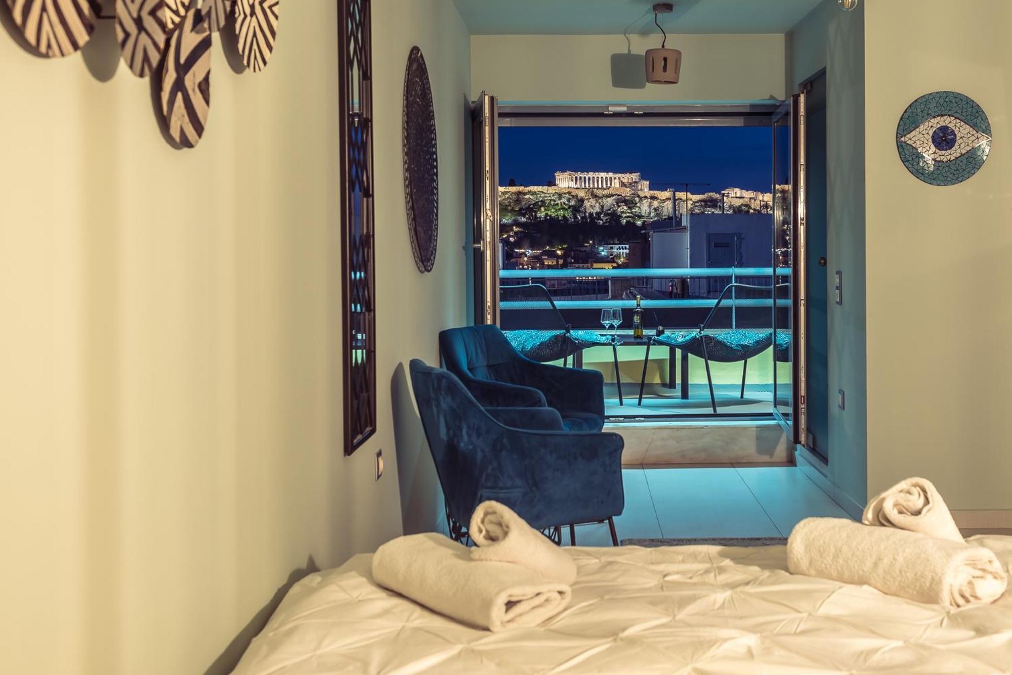 Acropolis View Mini Sky Suite & Hot Tub Athen Exterior foto