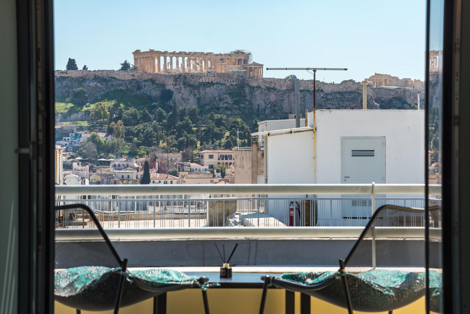 Acropolis View Mini Sky Suite & Hot Tub Athen Exterior foto