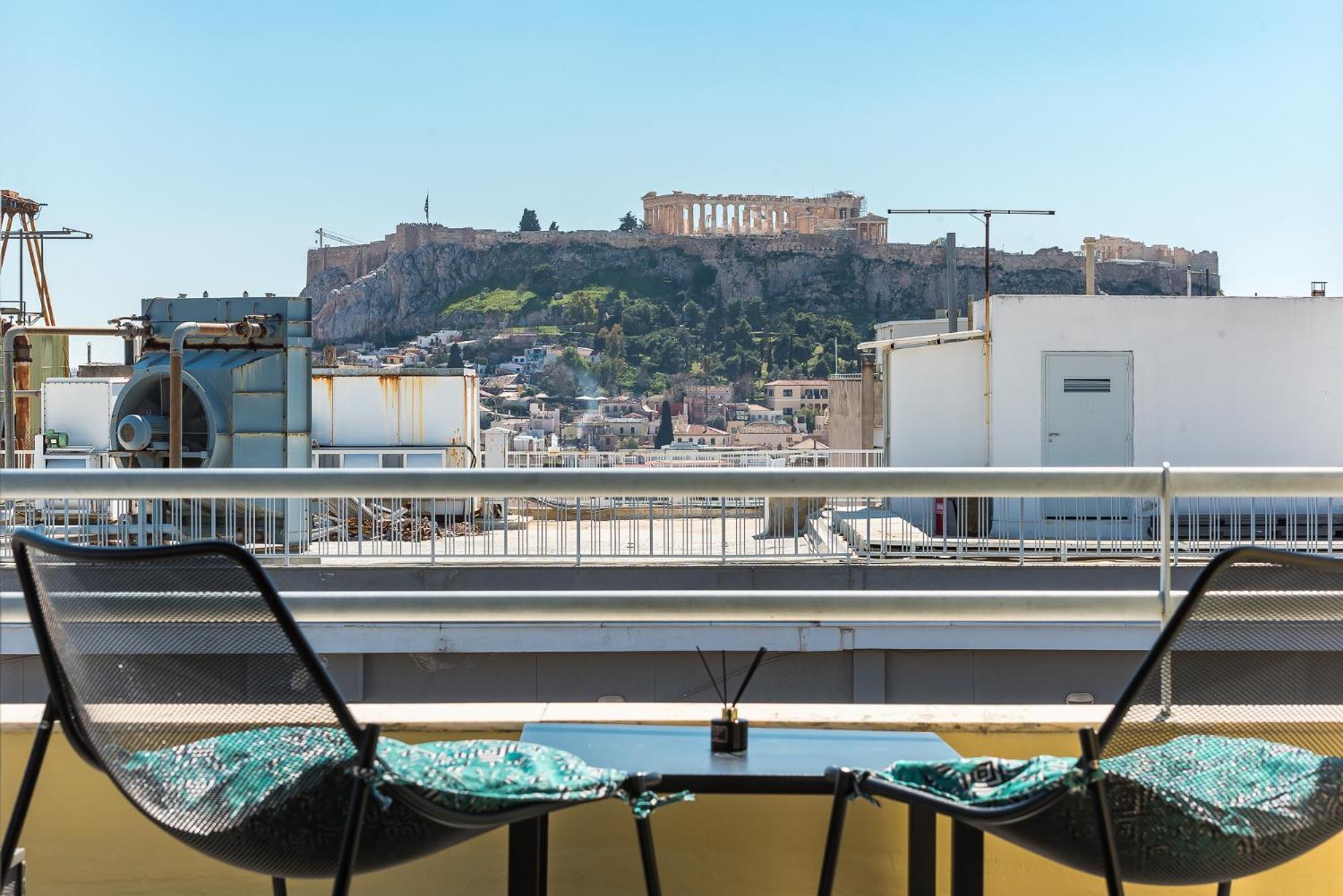 Acropolis View Mini Sky Suite & Hot Tub Athen Exterior foto