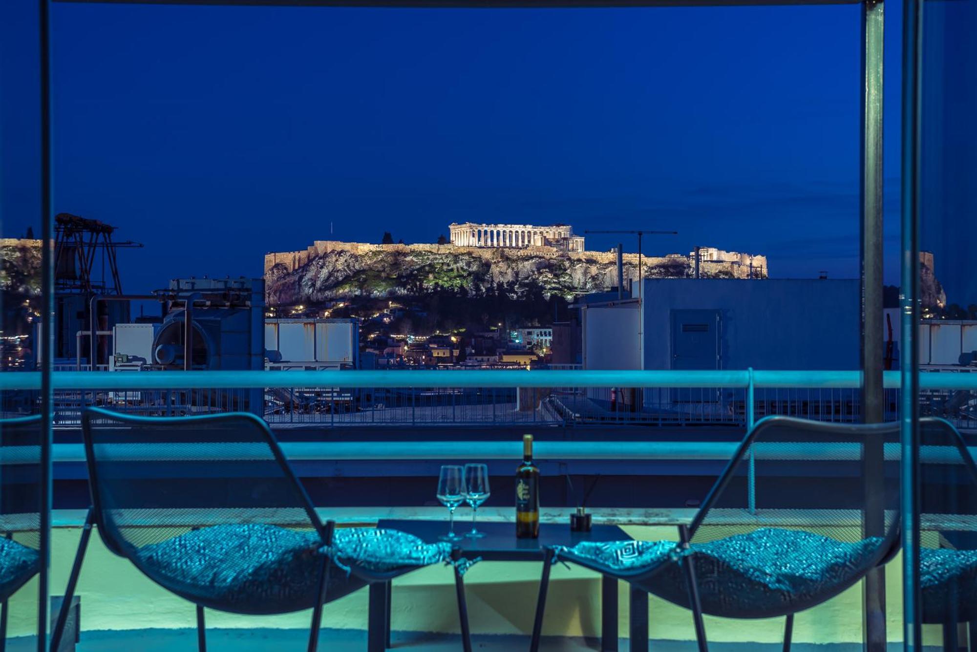 Acropolis View Mini Sky Suite & Hot Tub Athen Exterior foto