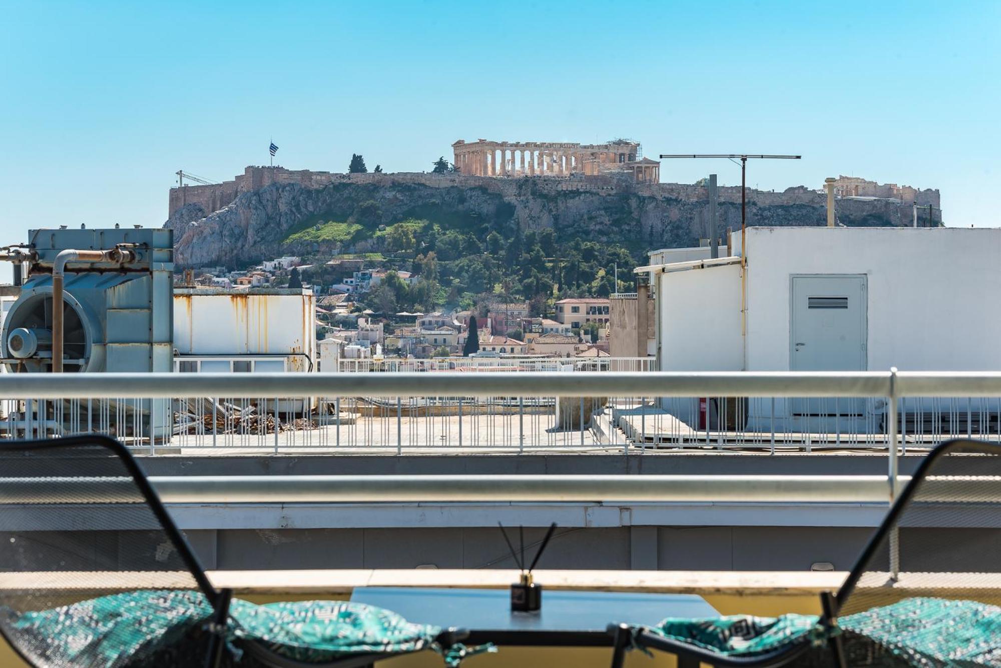 Acropolis View Mini Sky Suite & Hot Tub Athen Exterior foto